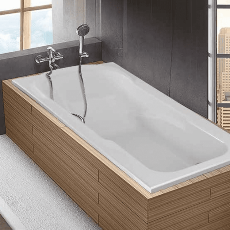 Salma acrylic rectangular bathtub 175x75cm
