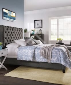 Tufted Roll-Top Bed