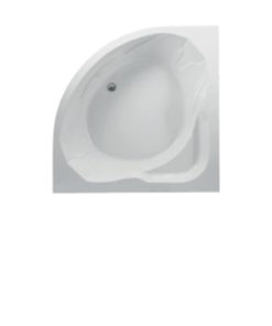 Alternative view of Hope acrylic corner bathtub size 150×150 cm
