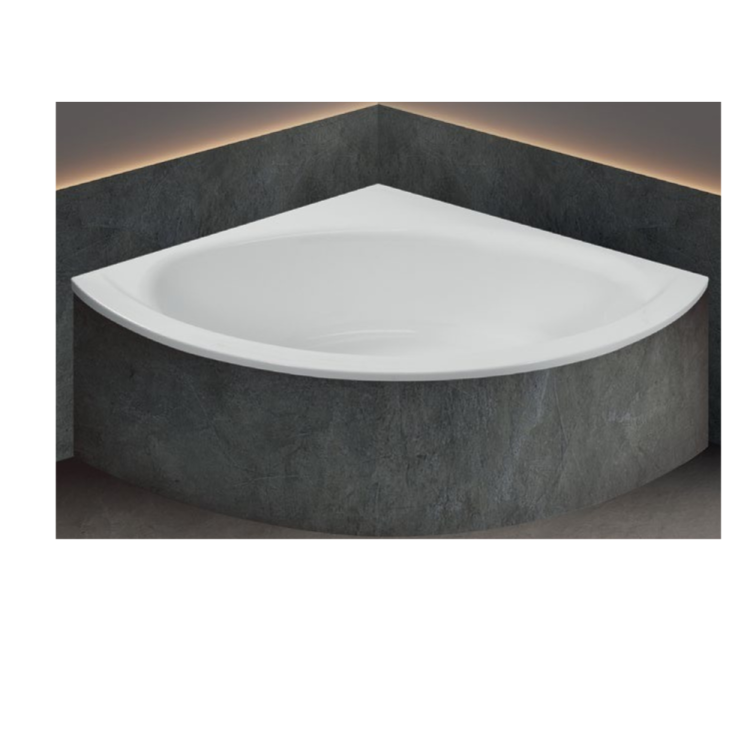 kim acrylic corner bathtub size 140×140 cm