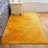 KLNAMAEAAN Modern Fluffy Long Pile Area Rug Non-Slip, Super Soft Decor Contemporary Carpet 200*200 Cm