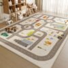 NKX Foldable, Machine Washable Floor Mat  for Living Room, Bedroom, Bedside, Sofa, and Coffee Table Areas 200X300Cm