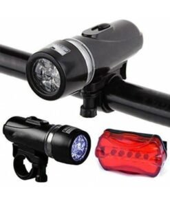 Waterproof Bike Bicycle Lights 5 LEDs Bike Bicycle Front Head Light Safety Rear Flashlight Torch Lamp Black bike accessories