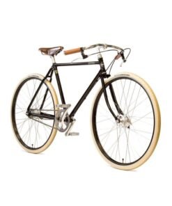 Pashley Guvnor 3 Men’s Utility Bicycle, 22.5" Frame, Black — Handmade in England, Reynolds 531 Steel Frame, Sturmey‑Archer 3‑Speed Internal Hub, Brooks B17 Saddle, Schwalbe Marathon GreenGuard Tyres, Alloy Rims, Integrated Rear Rack, Full Chainguard, LED Front & Rear Lights, Kickstand