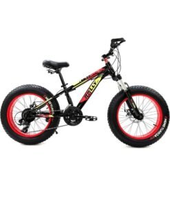 RALLY BICYCLE, Unisex-Youth Fat Tire Mountain Bike, 20 inch for 6 years old and above, with 21-speed gear, Front suspension