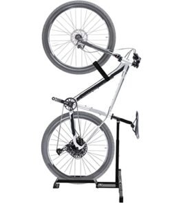Qualward Vertical Bike Stand Floor Bicycle Rack Adjustable Upright Design, Space Saving for Living Room, Bedroom and Garage