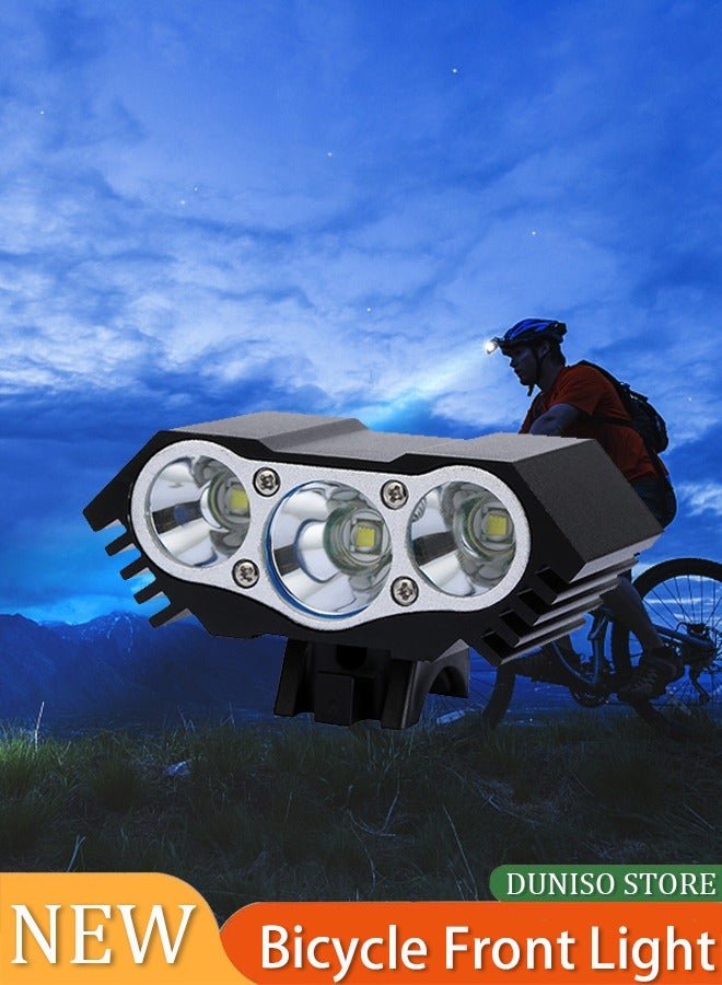 Bicycle Rechargeable Front Light, Bike Light, 3LED USB Rechargeable Headlight, Waterproof Front Lights and Rear LED Bicycle Light Set with Power Bank Horn Phone Holder Fits All Bicycles Cycling Road
