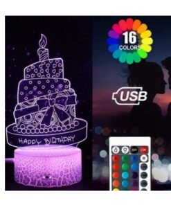 OASIS-TH 3D LED Night Light For Lovers, Gifts For Valentine's Day Or Birthday gift , 16 Colours Changing with Remo control