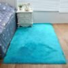 NKX Modern Fluffy Long Pile Area Rug Non-Slip, Super Soft Decor Contemporary Carpet 180*180 Cm