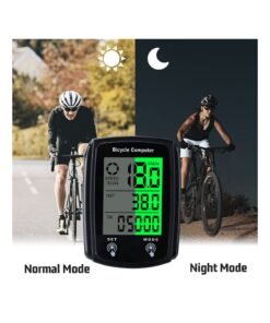 Wired Bike Computer, MPH KM/H Bicycle Computer, Digital LCD Backlight Display Bike Speedometer, Waterproof Cycling Computers Odometer, Multifunctional Automatic Wake-up Odometer for Bike