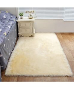KLNAMAEAAN Modern Fluffy Long Pile Area Rug Non-Slip, Super Soft Decor Contemporary Carpet 150*230 Cm