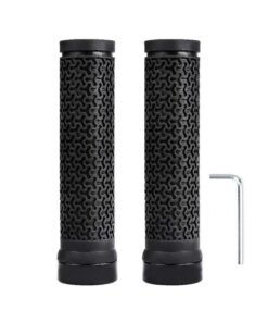 Bike Handlebar Grips, Single Lock on Bicycle Handle Bar, for BMX, Mountain, MTB, Beach Cruiser, Scooter, Folding Bike, Soft Non-Slip-Rubber Hand Grip Comfortable Ergonomic