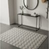 Noon East Carpet Rug Chevron Classic Design  - Grey | Size - 120x170 cm - 4x5.5 ft | For Mid-Small sized Family room, Bedroom with twin or queen beds, Home office, Entry hallways, Foyers or Balcony