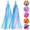 (Blue) Bicycle Streamers Children Bicycle Tassels 1 Pair, Children's Bicycle Accessories Scooter Bicycle Tricycle Handlebar Streamers Handlebar Accessories Suitable for Girls and Boys