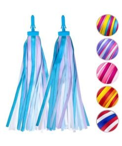 (Blue) Bicycle Streamers Children Bicycle Tassels 1 Pair, Children's Bicycle Accessories Scooter Bicycle Tricycle Handlebar Streamers Handlebar Accessories Suitable for Girls and Boys