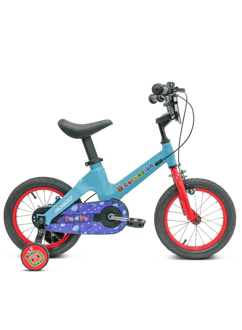 MOGOO Cocomelon Play Kids Magnesium Bike 14 Inch Blue