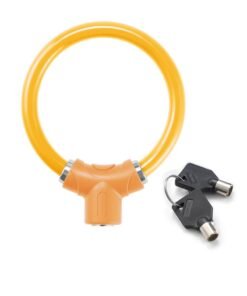 Rings Lock Security Bicycles Antitheft Lock Lightweight Portable Cycling Safety Lock with Keys Lightweight Portable Bicycles Lock（Yellow）