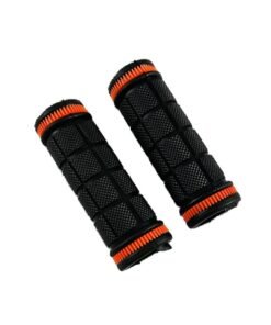Shrenik Kids Cycle Handle Grip Bicycles 14T 16T 20T Bikes Dual Color Non Toxic Soft Rubber Anti-Slip Length 10.5 CM (Orange)