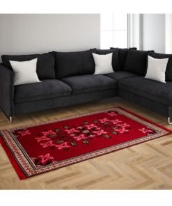 BiggHome Area Rug 120x180cm, Made in Turkey, Indoor Area Rug, Carpet for Home, Machine Washable, Durable, Ethnic-Inspired Pattern for Living Room - SA25PY