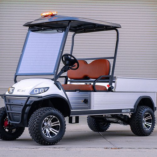 2-Seater Lifted Utility Cargo Golf Cart with Hydraulic Cargo Lift