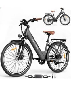 Windhorse F2 Electric Bike for Adults 350W Motor, 36V 13Ah Removable Battery, 40–80KM Range, 32KM/H Max Speed, Carbon Alloy Frame, 26" Tires, Shimano 7-Speed, Dual Disc Brakes, 3 Riding Modes