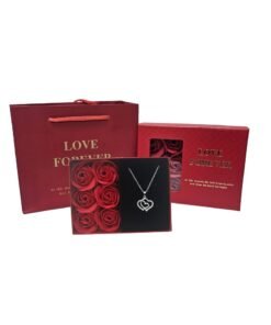 Home Smart Artificial Rose with Jewelry  - 6 Pcs Rose and Jewelry with beutiful Gift box for Wife, Girl Friend, Mother and Sisters on Birthday, Valantine Days, Anniversary, Eid or Special Occasions
