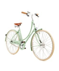 Pashley Poppy Unisex City Bicycle, 17.5" Frame, Peppermint — Handmade in England, Reynolds 531 Steel Frame, Sturmey‑Archer 3‑Speed Internal Hub, Brooks B67 Saddle, Full Chainguard, Rear Rack Compatible, Wingnuts for Quick Adjustments