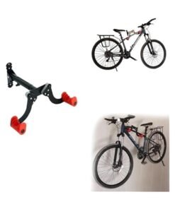BWSJ Bike Wall Mount Bike Hanger Rack Horizontal Bicycle Rack Adjustable Bicycle Storage Rack Foldable Aluminum Alloy Bike Holder Bracket Heavy Duty Bike Wall Hook for Mountain Road Bikes