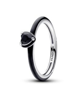 Pandora ME Black Chakra Heart Ring