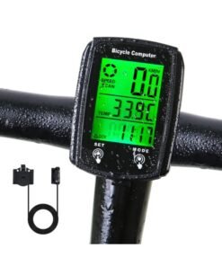 OSHIMA Bike Speedometer, Waterproof Bicycle Computer Speedometer, Wired Bike Cycling Computer LCD Backlight, Multifunctional Odometer for Bicycles LCD Backlit Display and Multiple Functions