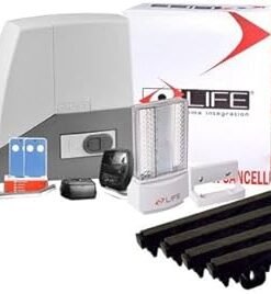 LIFE ACER Sliding Gate Motor, Aluminium Construction, 400KG Capacity, 230V AC Power, Made in Italy