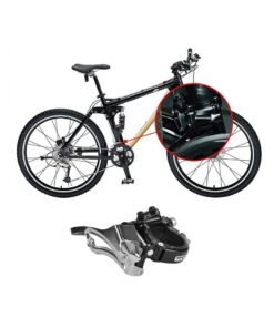 Barakah Bike Front Shifter 3 Speed, Aluminium Alloy Bicycle Front Shifter with Gear Indicator and Brake Cables, Compatible with Moutain Bike, Road Bike, Fit 31.8 34.9mm Diameter Tube
