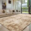Large Area Rugs for Living Room Tie-Dyed Beige Shaggy Rug Fluffy Throw Carpets Ultra Soft Plush Modern Indoor Fuzzy Rugs for Bedroom Girls Kids Nursery Room Dorm Home Decor (Beige)