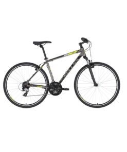 Kellys Cliff 30 Grey Hybrid Bike – 24-Speed Shimano, SR Suntour NEX Suspension, Lightweight Alloy Frame, Tektro V-Brakes | Performance Cross Bike for City & Trail Riding