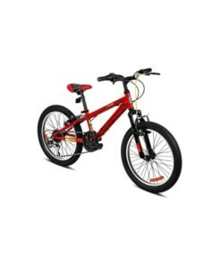 Spartan 20" Cypher Kids Mountain Bike | Front Suspension, 6-Speed Shimano Gears, Steel Frame, Adjustable Saddle | MTB for Boys Ages 6 to 9 | Black & Red Design with Off-Road Ready Features | SP-3225