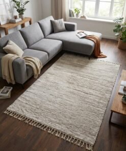 Noon East Carpet Shaggy Rugs with Soft Texture, Color - Grey, Size - 200x290 cm - 6.5x9.5 ft, Design - Nimbus Plush , Ideal  for Living space , Master Bedroom, Dinning room & Large office space