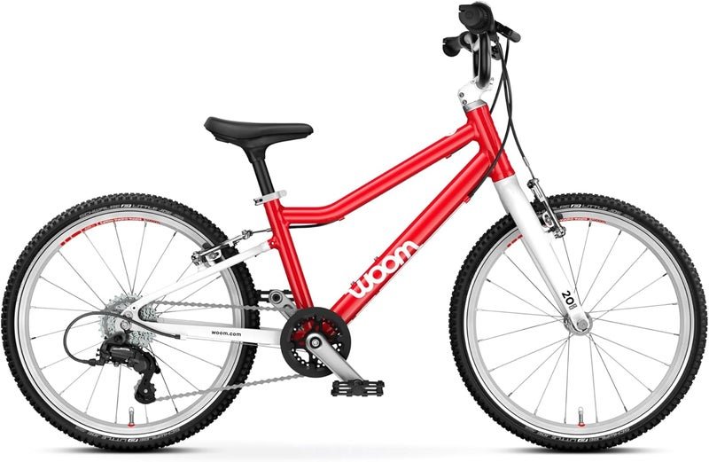 Woom GO 4 Kids Bike – 20-Inch Wheels Bicycle – Lightweight 7-Speed – Ages 6-8 – Ergonomic Design – V-Brakes – BMX-Style Handlebars