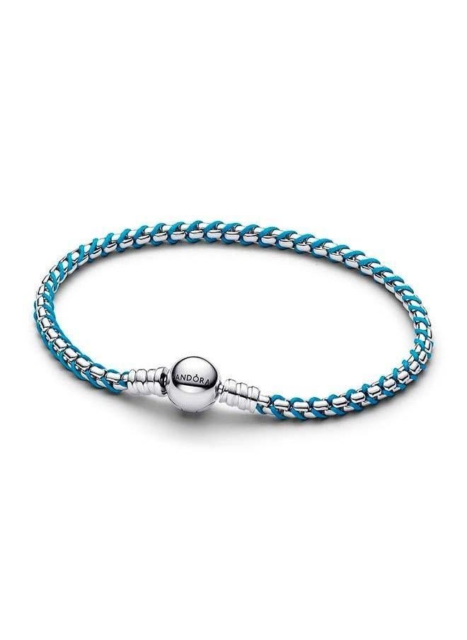 PANDORA Blue Cord Snake Chain Bracelet