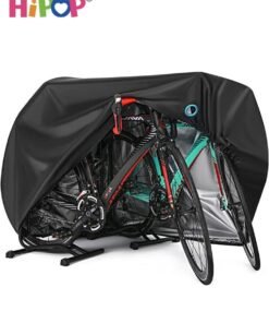 HIPOP Waterproof Bike Cover Heavy Duty Oxford Bicycle Cover with Double stitching Heat Sealed Seams, XXL for 1-3 Bikes Protection from UV Rain Snow Dust for Mountain Road Electric Bike Hybrid Outdoor Storage
