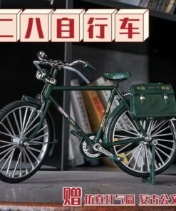 Simulation 1:8 Assembled 28 Bars Bicycle Alloy Model Classic Retro Rotating Children'S Toy Ornaments