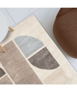 DANUBE HOME Sahara Modern Abstracts Rug | Washable Modern Rugs Style | Polypropylene + Polyester Area Rug Floor Covering | Indoor Carpet For Living Room Dining Bedroom 240X340cm-Brown-231200400588