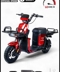 Wind Horse M4 Electric Bike with 1000W Motor, 60V 20Ah Battery, 60 KM/H Speed, 55KM Range, Carbon Alloy frame, 14 inches tires, Hydraulic Brakes, Remote Lock System, Best For Delivery Purpose