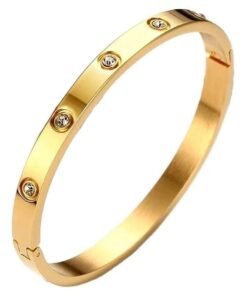 MMG Love Bracelet Bangle for Women Gilrs with Cubic Zirconia Stones Stainless Steel Hinged Jewelry with Crystal Oval Bracelet Best Gifts for Love with Valentine's Day Birthday