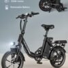 Wind Horse W2B Folding Electric Bike with 350W High Speed Motor, 36V 8AH Battery, 40 KM/H Speed, 35 KM Range, Dual Disk Brakes, Carbon Alloy Frame and 16 Inches Tires, Front Suspension Fort, Portable Electric Bike with Dual Seat