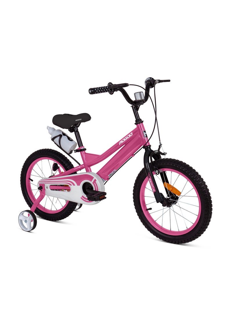 MOGOO Rayon Junior 16-Inch Kids Bike | 16-Inch Wheel Size | Adjustable Seat | 100% Assembled | For Kids | Pink