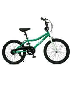 Whimsy Classic 20" Kids Bike 2-Minute Assembly, Handbrake, Child-Friendly Cycle, Adjustable Saddle Green