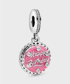 PANDORA Pink Birthday Cake Dangle Charm