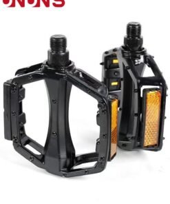 UNUNS Bike Pedals,9/16" Road Bicycle Pedals,Aluminum Alloy Cycling Flat Pedal,With 16 Anti-Skid Pins,Reflective Strip,Universal Pedals For BMX/MTB,Electric Bike,Kids Bike,Tricycle Bike,Cycle-Cross Bike