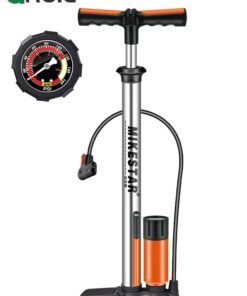 GROIC Bike Pump with Pressure Gauge, Bicycle Air Pump for All Valves, 11 Bar/160 Psi Bike Floor Pump, Bike Tire Pump for e-Bikes, Mountain Bikes, Ball, Bicycle Pump for Presta and Schrader Valve