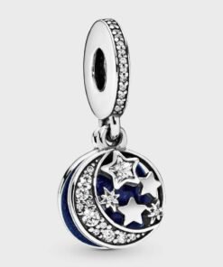 PANDORA Moon & Blue Sky Dangle Charm
